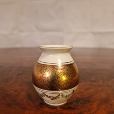 Alka Kunst Kronach „Marion“ Kleine Vase Goldstaffage H 6,3cm Porzellan