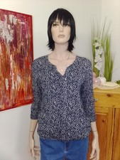 MARC O´POLO - angenehm leichte Schlupf-Tunika (Bluse) Gr.L in blau/weiß