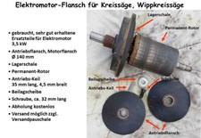 Elektromotor Flansch, Keil, Beilagscheibe, Schraube, Lagerschale - Ersatzteile