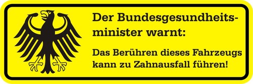 Aufkleber zahnausfall - aufkleber, "zahnausfall"