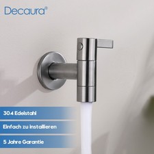 Decaura Kaltwasser Wasserhahn Wandmontage Bad Garten Kalt Wasserhahn Edelstahl