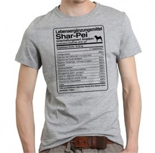 T-Shirt Unisex DOSIS SHAR PEI Lebensergänzungsmittel Männer Hund Hundemotiv