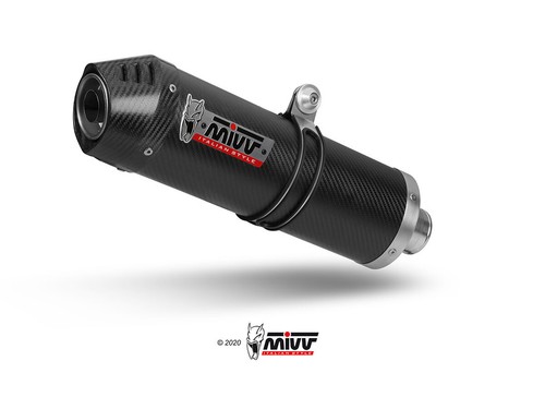 Mivv auspuffanlage oval carbon - auspuffanlage,