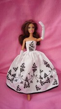 Barbie Puppen Kleid Weiß