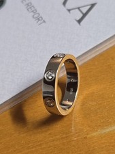 Ewige Liebe Ring Sterlingsilber Moissanit 0,03ct Love Bandring Gr. 6