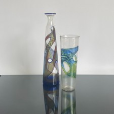 | Kurt Wallstab | Lauscha | Zwei Vasen 'Lampenglas' |