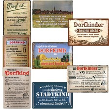 Dorfkinder Blechschild Schild