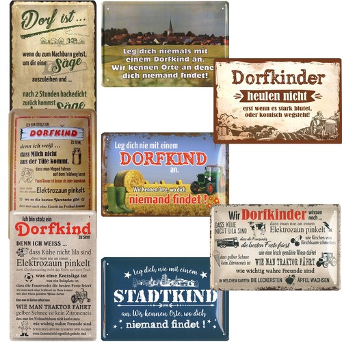 Dorfkinder blechschild schild - dorfkinder,