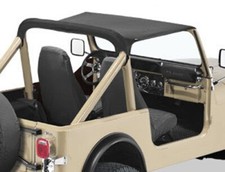 Strapless Bikinitop schwarz Softtop Verdeck Jeep CJ7 Bj. 80-86