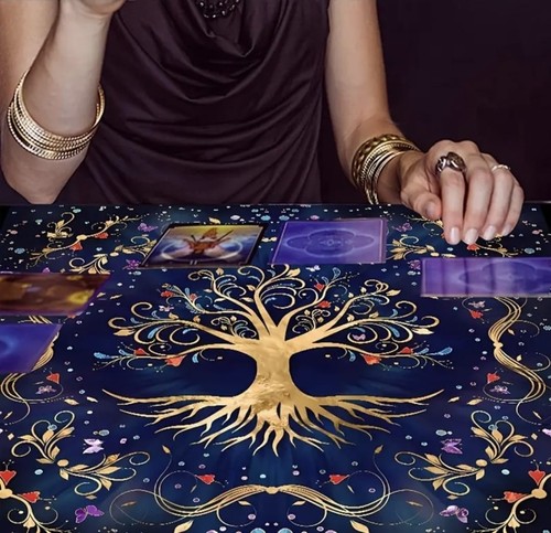 Tarot tischtuch lebensbaum - tischtuch,
