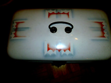 alte Emaille Brotdose, Spritzdekor