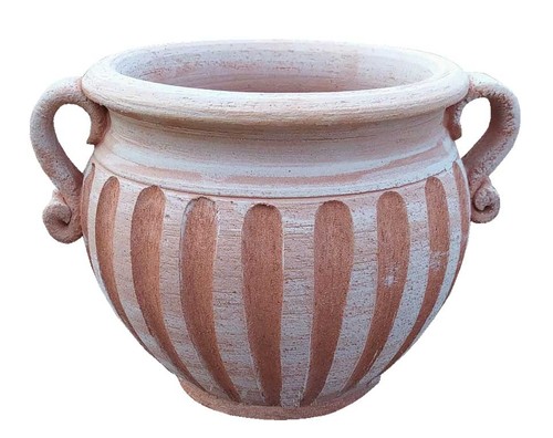 Galestro terracotta cachepot - galestro, terracotta,