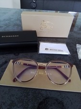 BURBERRY Brille B 1324 1265 Luxus Cat Eye Rund Weinrot Federscharnier Medium