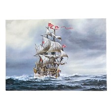 Postkarte  AK Schiff Wappen