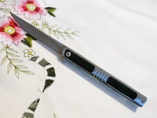 Exklusiv BARKRIVER-Klapp-Taschenmesser-Edelstahl-Heft:BUBINGA-Echtholz-Blau Neu!