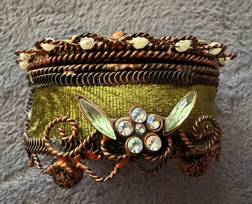 Vintage ovale schmuckschatulle - vintage,