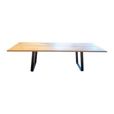 Team 7 Esstisch Nox Eiche Weißgeölt Gestell Metall Schwarz Matt