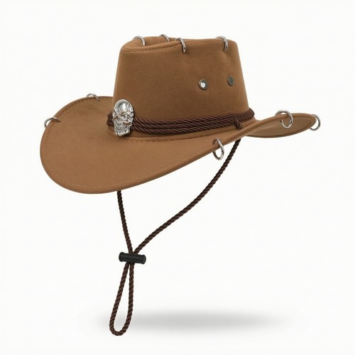 Westernhut mit totenkopf - mit,