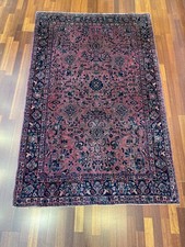 Antiker, amerikanischer Sarough Teppich, 208 x 134