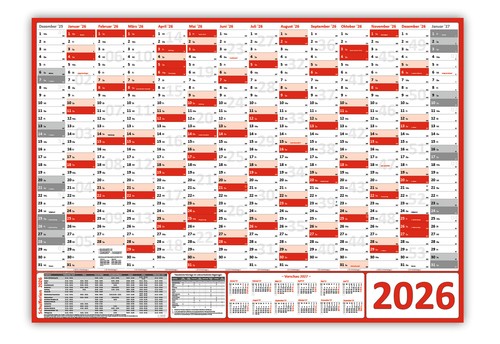 Xxl wandkalender din 2026 - xxl, a0