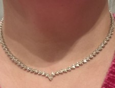 Diamant Collier 10 Karat Weißgold 31- Gramm