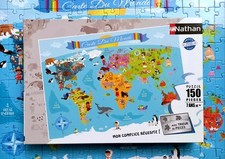 Nathan Ravensburger Puzzle - Weltkarte Tiere - 150 Large XXL Teile - 86806