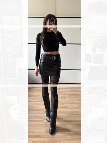 Zara neu echtleder minirock - neu,