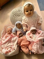 Puppen aus Sammlung 5 Stück als Set, 30 - 60 cm, verschiedene Marken 