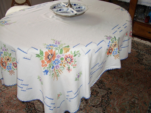 Alte antike tischdecke - alte/,
