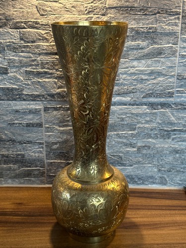 Messing vase indien handarbeit - vase,