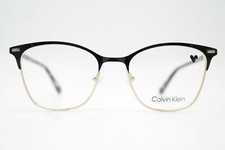 Brille Calvin Klein CK21124 Schwarz Gold Braun Oval Brillengestell Neu