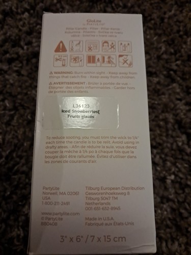 Partylite pillar kerze - pillar-kerze, glolite