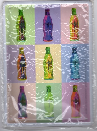 Coca cola blechschild - blechschild, flaschen