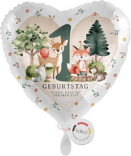 Folienballon Herz Waldtiere