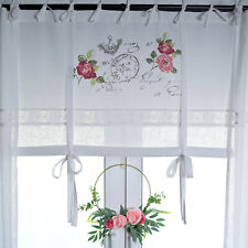 Raff Gardine ROSEN 100/120/140/160/180/200 Raff Rollo Gardine Raffrollo Shabby 