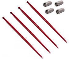4x Frontladerzinken M 22X1,5 1100mm 110cm Ballenzinken für Frontlader +4 Buchsen