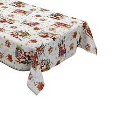 Wachstuch Tischdecke weiß Weihnachten Weihnachtsmann 137F eckig rund oval