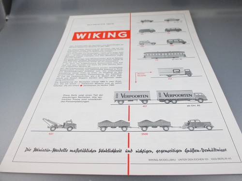 Wiking bildpreisliste 1983 - wiking:bildpreisliste, 1983/84