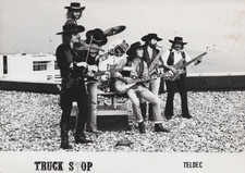 Truck Stop Foto Original Schwarz und Weiß Presse Promotion Circa 1970's