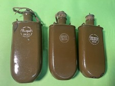 3x alte Feldflasche Email