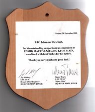 Wappenschild KFOR von 2000 Bundeswehr Erinnerungsfoto Erkennungsmarke blanko