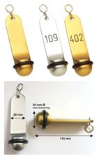 Hotelanhänger-115 x 30 mm-Aluminium-Mit,oder ohne Gravur-Schlüsselanhänger-TOP
