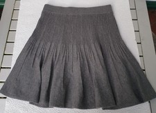 Rock Strickrock Faltenrock edc by ESPRIT Gr. S Baumwolle grau