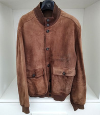 Herren Lederjacke Ermenegildo Zegna Rentierjacke Gr. L 52 Made in Italy Gut