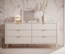 Kommode 163 cm Beige mit 6