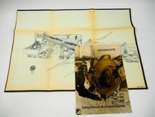 Prospekt Weserhütte Schaufelrad Aufnahmengerät 1963 + Zeichnung 1965