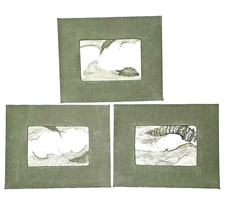 3x Bilder 20x30 cm aus Netz & Perlen Maritimes Thema Meer Ozean Wellen