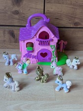 Vintage Dracco Filly Fantasy Haus + Konvolut 8 x Ponys inkl. 1 seltenes Gold