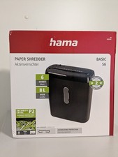 HAMA  Aktenvernichter Basic S8CD Schredder mit Sicherheitsstufe P2 T1 50542