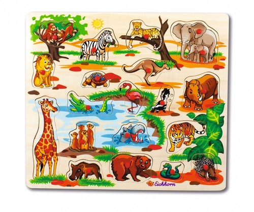 Eichhorn holz steckpuzzle - eichhorn, holz-steckpuzzle